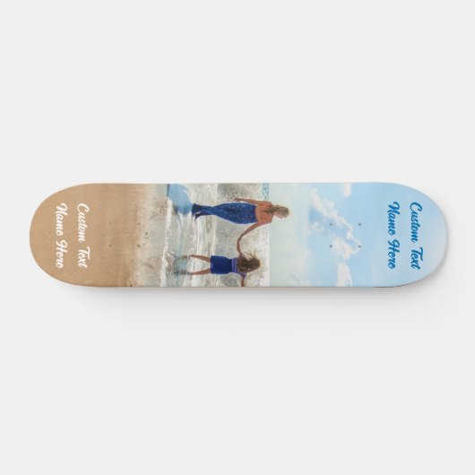 カスタム写真スケートボードあなたの写真と文字ギフト スケートボード (横)