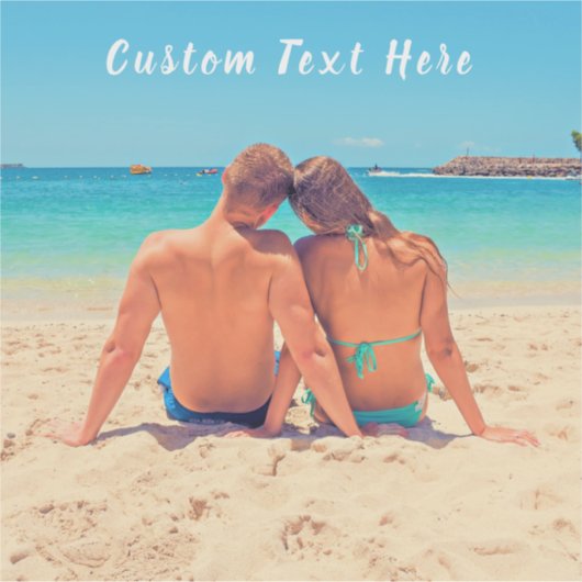 カスタム写真ステッお気に入りのク写真と文字 シール (正面)