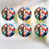 カスタム写真ステッカーパーソナライズされた写真家族 ラウンドシール