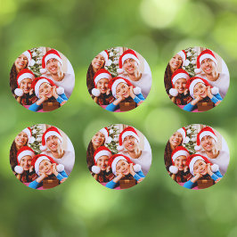 カスタム写真ステッカーパーソナライズされた写真家族 ラウンドシール