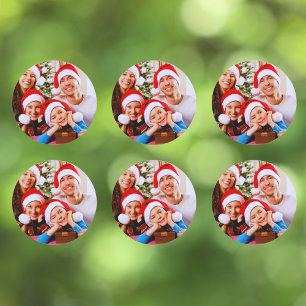 カスタム写真ステッカーパーソナライズされた写真家族 ラウンドシール