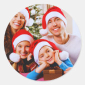 カスタム写真ステッカーパーソナライズされた写真家族 ラウンドシール (正面)