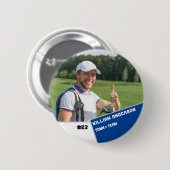 カスタム写真スポーツボタン 缶バッジ (正面&裏面)
