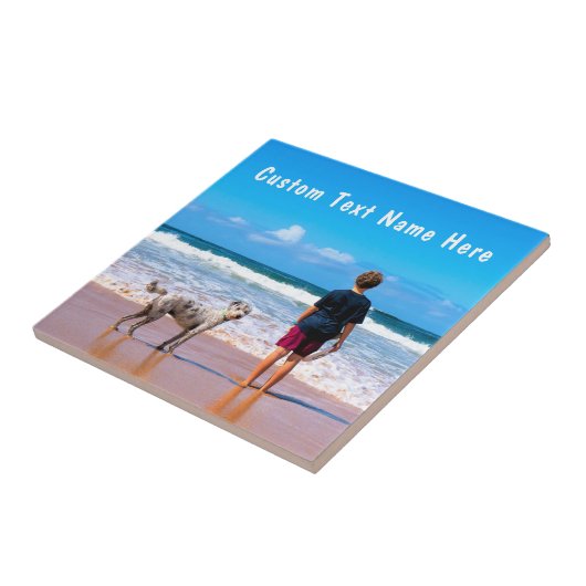 カスタム写真セラミックタイルあなたの写真と文字 タイル (側面)