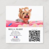 カスタム写真ソーシャルメディアペットモダンインフルエンサー スクエア名刺 (裏面)