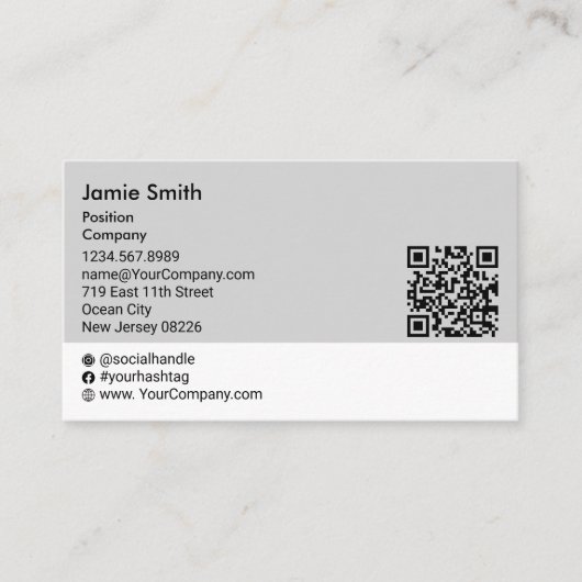 カスタム写真タグラインの社会景観 名刺 (正面)