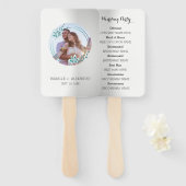 カスタム写真ターコイズリース ハンドファン (正面&裏面)