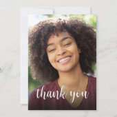 カスタム写真ダスティブルー30歳の誕生日パーティー サンキューカード (正面)