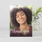 カスタム写真ダスティブルー30歳の誕生日パーティー サンキューカード (スタンド正面)