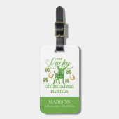 カスタム写真チワホアママ聖パトリックの日 ラゲッジタグ (正面縦)