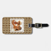 カスタム写真チーターの肌の模様 ラゲッジタグ (正面横)