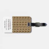 カスタム写真チーターの肌の模様 ラゲッジタグ (裏面横)