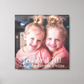 カスタム写真ツインユニークシスター キャンバスプリント (正面)