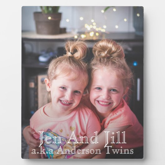 カスタム写真ツインユニークシスター フォトプラーク (正面)