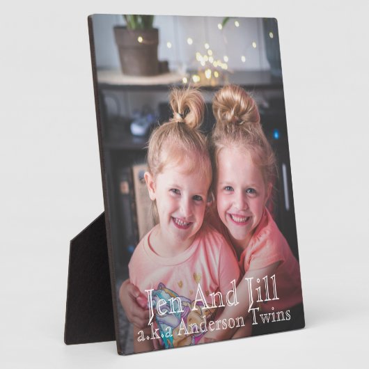 カスタム写真ツインユニークシスター フォトプラーク (側面)
