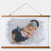カスタム写真テンプレートをパーソナライズする愛された文字 吊り下げ型タペストリー (正面)