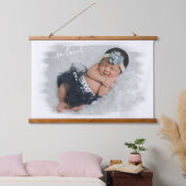 カスタム写真テンプレートをパーソナライズする愛された文字 吊り下げ型タペストリー (寝室)