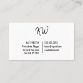 カスタム写真テンプレートデザイン 名刺 (裏面)