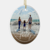 カスタム写真テンプレートパーソナライズされた私たちの家族文字 セラミックオーナメント (右)
