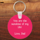 カスタム写真テンプレートピンクのフレーム縁どキッズ キーホルダー (裏面)