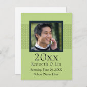 カスタム写真テンプレート卒業発表 案内ポストカード (正面/裏面)