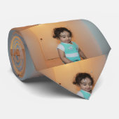 カスタム写真テンプレート家族キッズ父親の日ギフト ネクタイ (ロール)