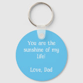 カスタム写真テンプレート青いフレーム縁どキッズ キーホルダー (裏面)