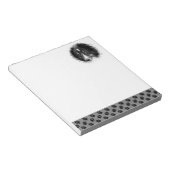 カスタム写真テンプレート&ブラックポーズオングレー ノートパッド (アングル)