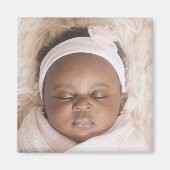 カスタム写真デザイン自分のアップロード写真スクエア マグネット (正面)