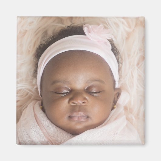 カスタム写真デザイン自分のアップロード写真スクエア マグネット (正面)