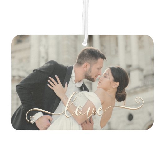 カスタム写真デザイン自分の愛 カーエアーフレッシュナー (裏面)