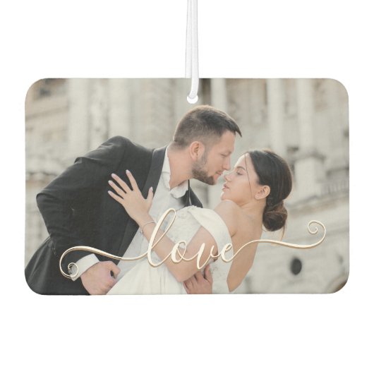 カスタム写真デザイン自分の愛 カーエアーフレッシュナー (正面)