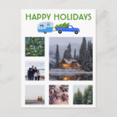 カスタム写真トラックキャンパークリスマスホリデー ポストカード (正面)