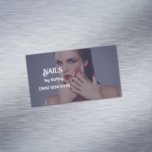 カスタム写真ネイリスト マグネット名刺 (インサイチュ)
