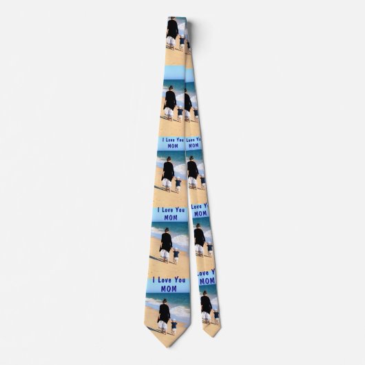 カスタム写真ネックタイギフトあなたの母の愛の写真 ネクタイ (正面)