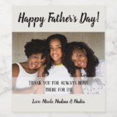 カスタム写真ハッピーお父さんの日ワインラベル ワインラベル (シングルラベル)