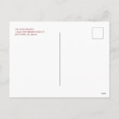 カスタム写真ハッピーニューイヤー暗赤色スクリプト シーズンポストカード (裏面)