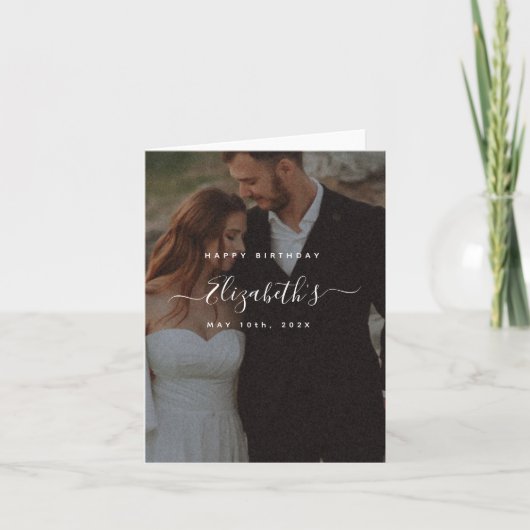 カスタム写真ハッピーバースデー シーズンカード (正面)