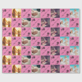 カスタム写真ハッピーマザーズ日ピンクラッピング紙 ラッピングペーパー (フラット)