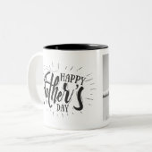 カスタム写真ハッピー父の日コーヒーマグ ツートーンマグカップ (正面左)