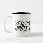 カスタム写真ハッピー父の日コーヒーマグ ツートーンマグカップ (左)