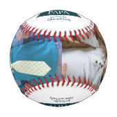 カスタム写真ハッピー父の日パパ 野球ボール (正面)