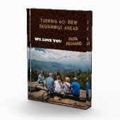 カスタム写真ハッピー60誕生日ギフト男性へ フォトブロック (右)