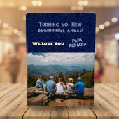 カスタム写真ハッピー60誕生日ギフト男性へ フォトブロック