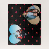 カスタム写真ハートバレンタインジグソーパズル ジグソーパズル (縦)