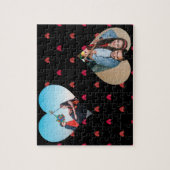 カスタム写真ハートバレンタインジグソーパズル ジグソーパズル (縦)