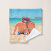 カスタム写真バスタオルあなたの写真ギフト バスタオルセット (ウォッシュタオル)