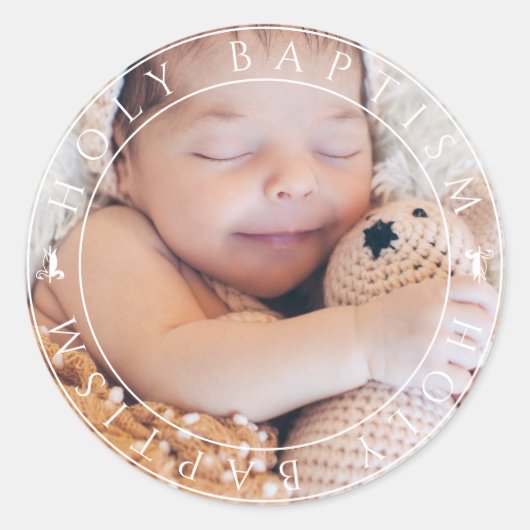カスタム写真バプテスマ封筒用シール ラウンドシール (正面)