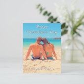 カスタム写真バレンタインのカードデザイン ポストカード (スタンド正面)