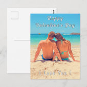 カスタム写真バレンタインのカードデザイン ポストカード (正面/裏面)